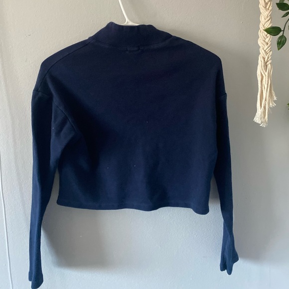 Dark blue quarter zip up from garage in a size small - Picture 3 of 3
